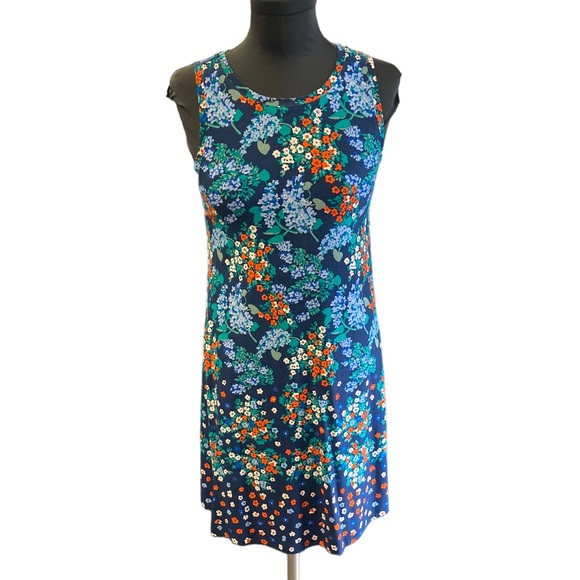 LOFT Dresses & Skirts - LOFT Blue Floral Sleeveless Dress